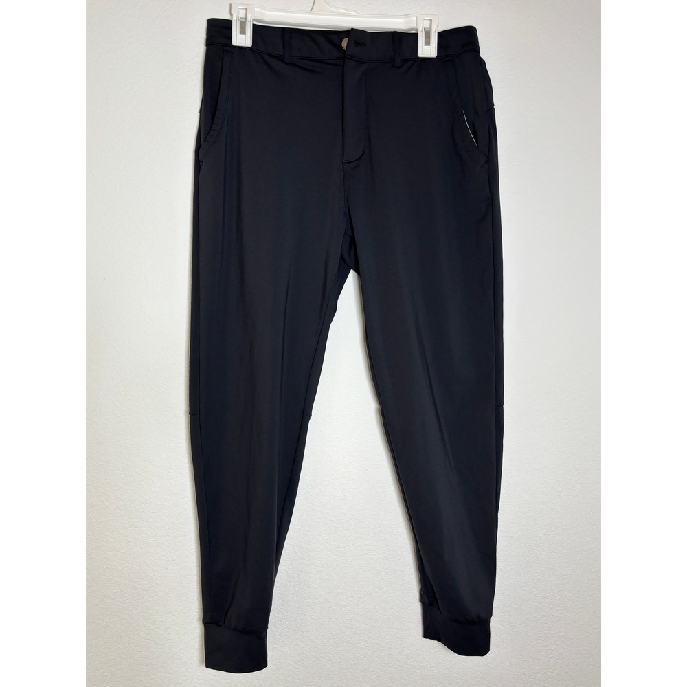 Unbranded Mens Black Performance Tech Joggers Tapered Golf Pants Size Medium